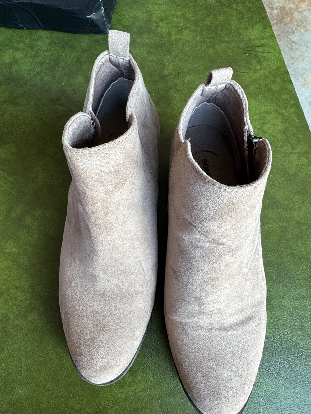 Sonoma Taupe Suede Ankle Booties